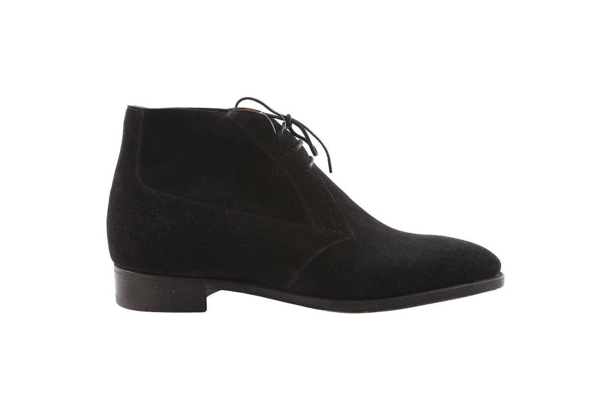 GAZIANO & GIRLING BLACK MEN'S SUEDE ANKLE BOOTS UK 8 EU 42 US 9