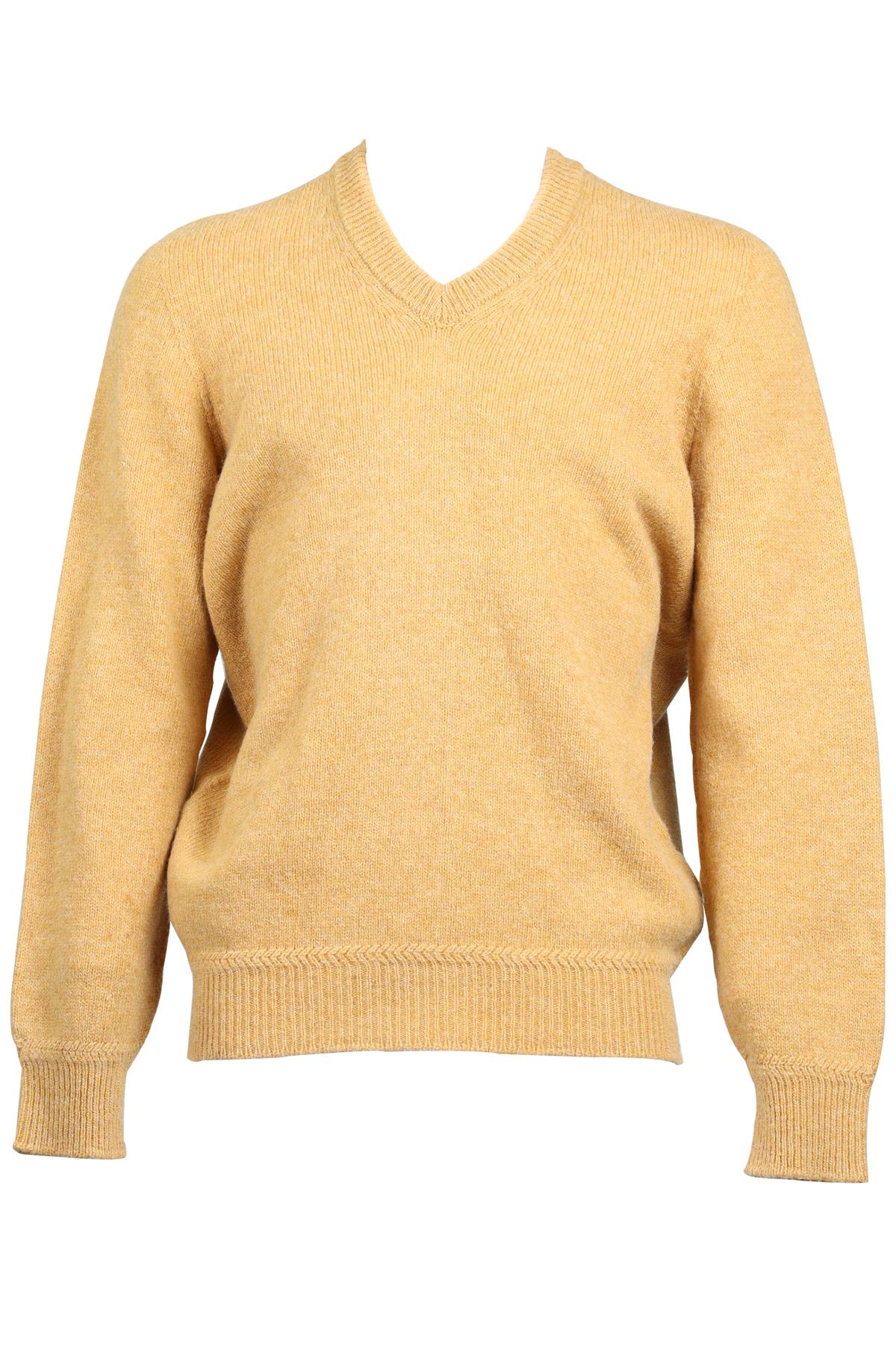 LEMAIRE YELLOW MEN'S WOOL SWEATER SMALL