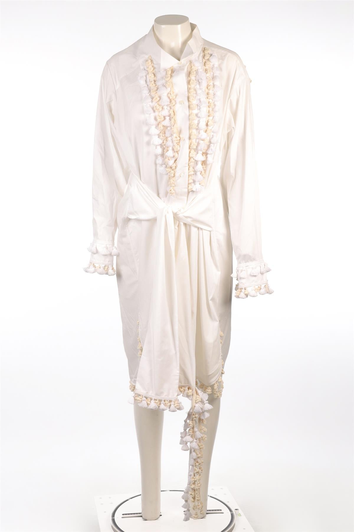 LOEWE WHITE COTTON MAXI DRESS FR 38 UK 10