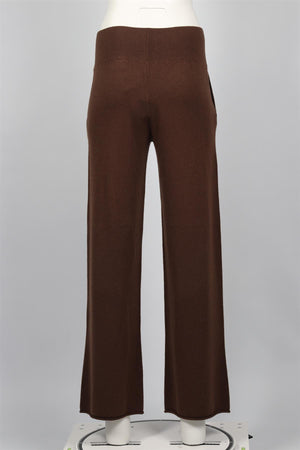 NAKED CASHMERE BROWN CASHMERE WIDE LEG PANTS XSMALL