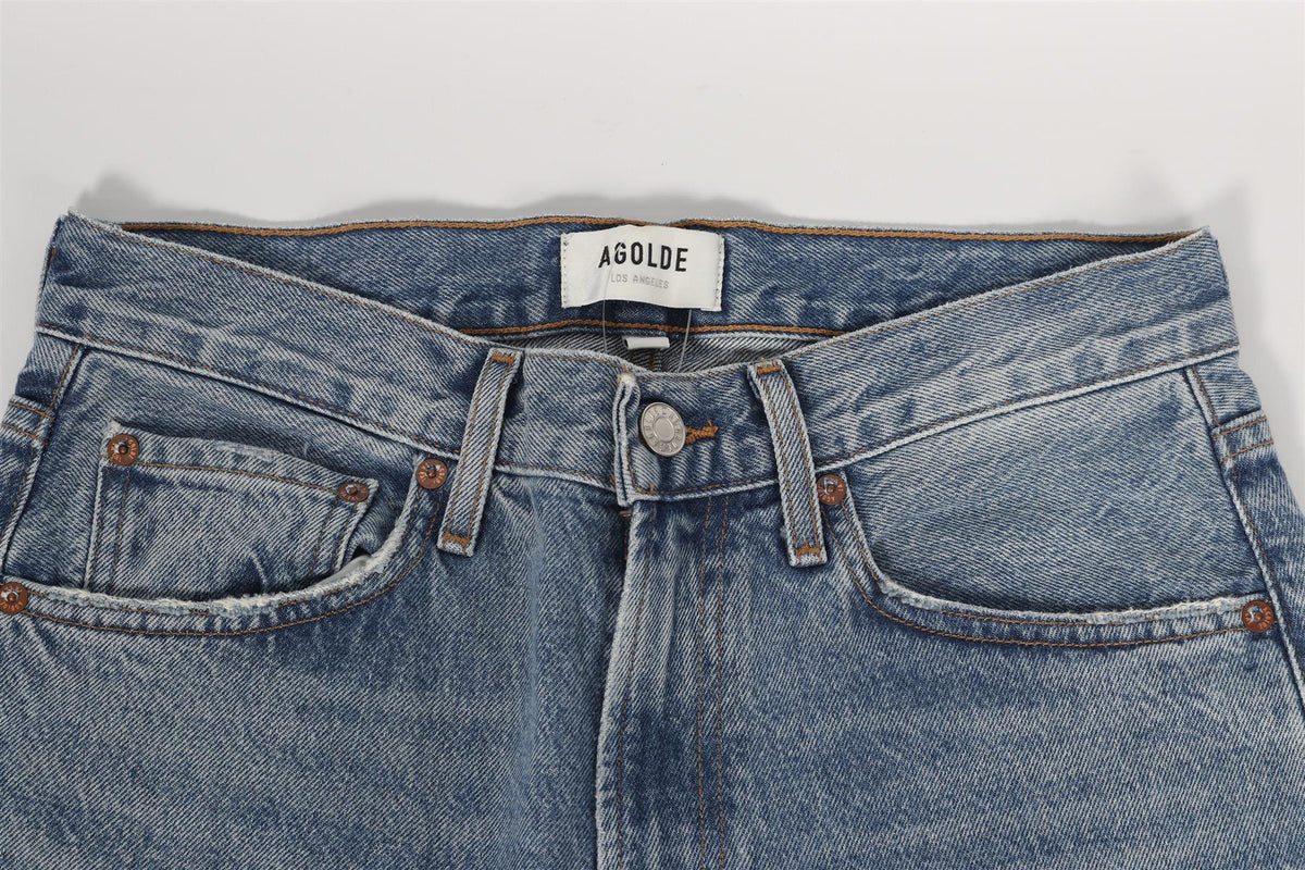 AGOLDE BLUE WIDE LEG JEANS W 24 UK 6