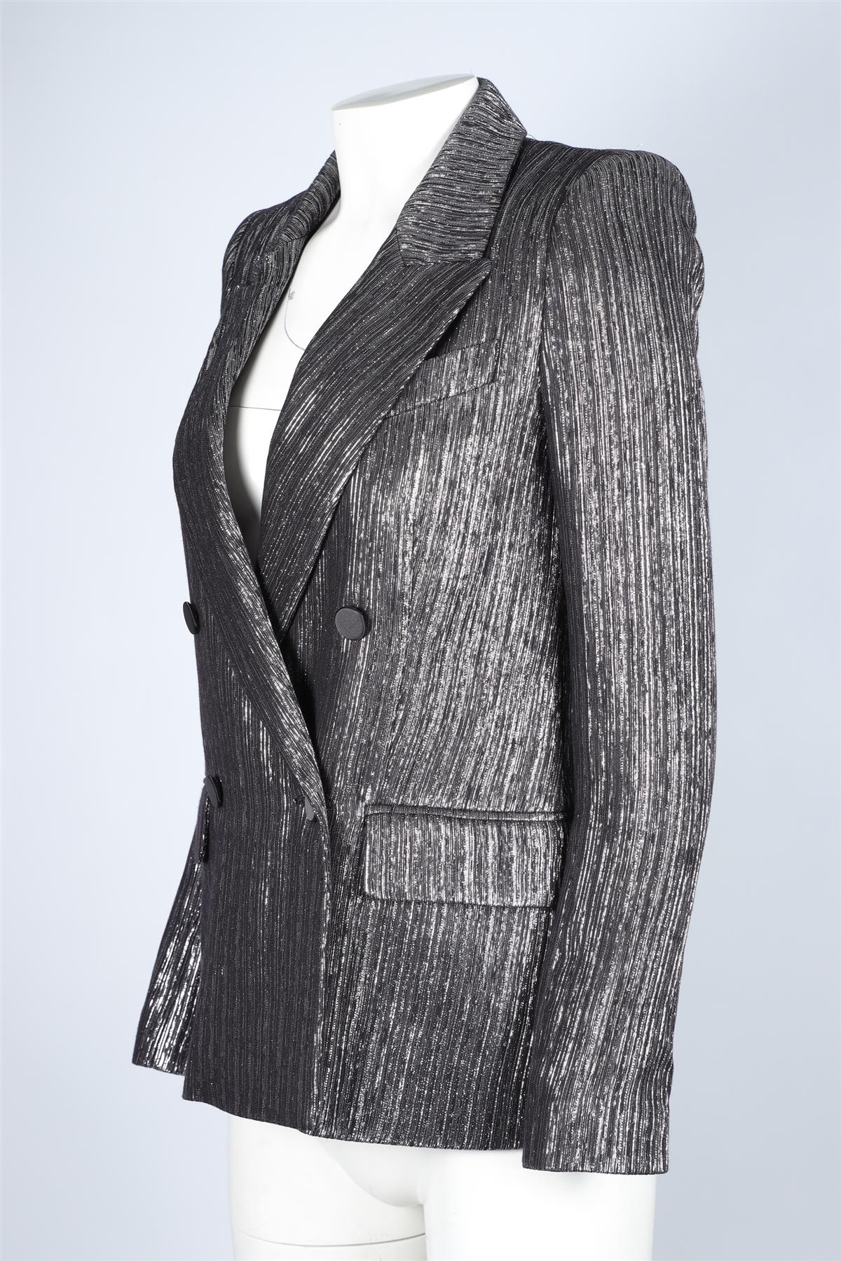 ISABEL MARANT SILVER LUREX BLAZER FR 38 UK 10