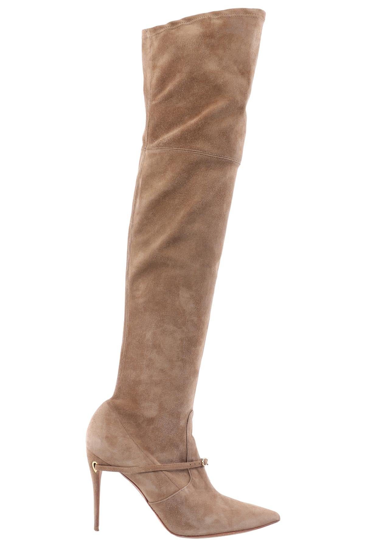 JENNIFER CHAMANDI TAN SUEDE OVER THE KNEE HIGH BOOTS EU 38.5 UK 5.5 US 8.5
