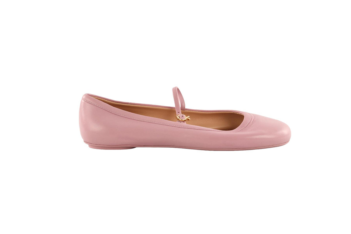 GIANVITO ROSSI PINK LEATHER BALLET FLATS EU 36 UK 3 US 6