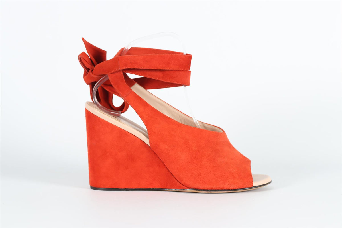 DEREK LAM SUEDE WEDGES SANDALS EU 40 UK 7 US 10