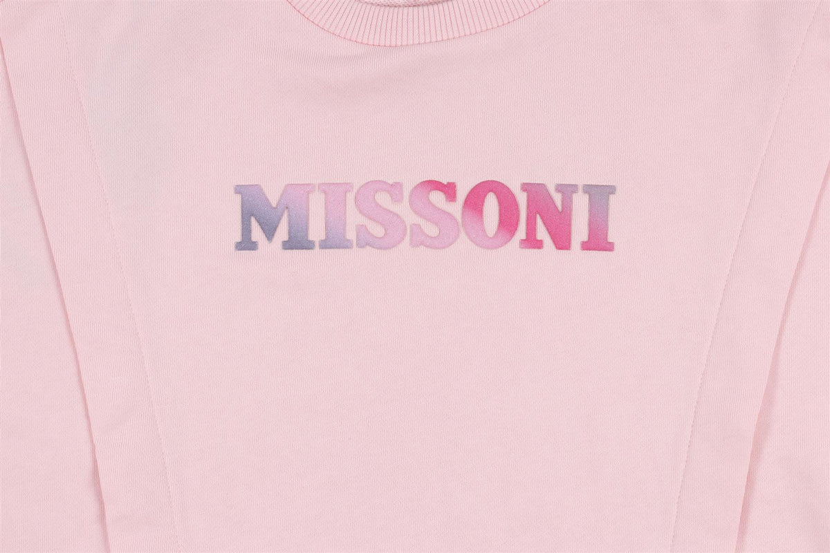 MISSONI PINK KIDS GIRLS COTTON SWEATSHIRT 12 YEARS