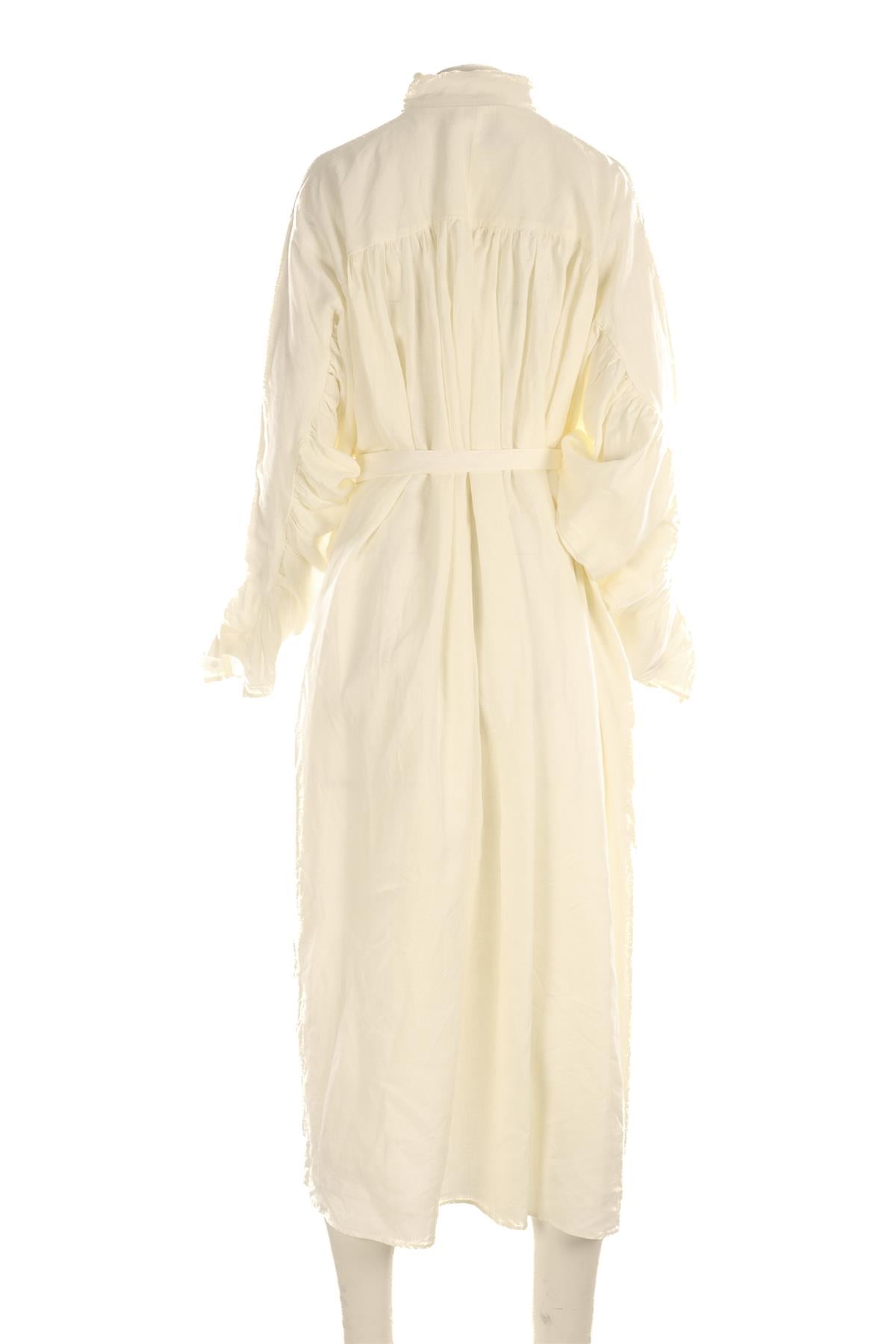 LES VACANCES D’IRINA IVORY LINEN MAXI DRESS XSMALL