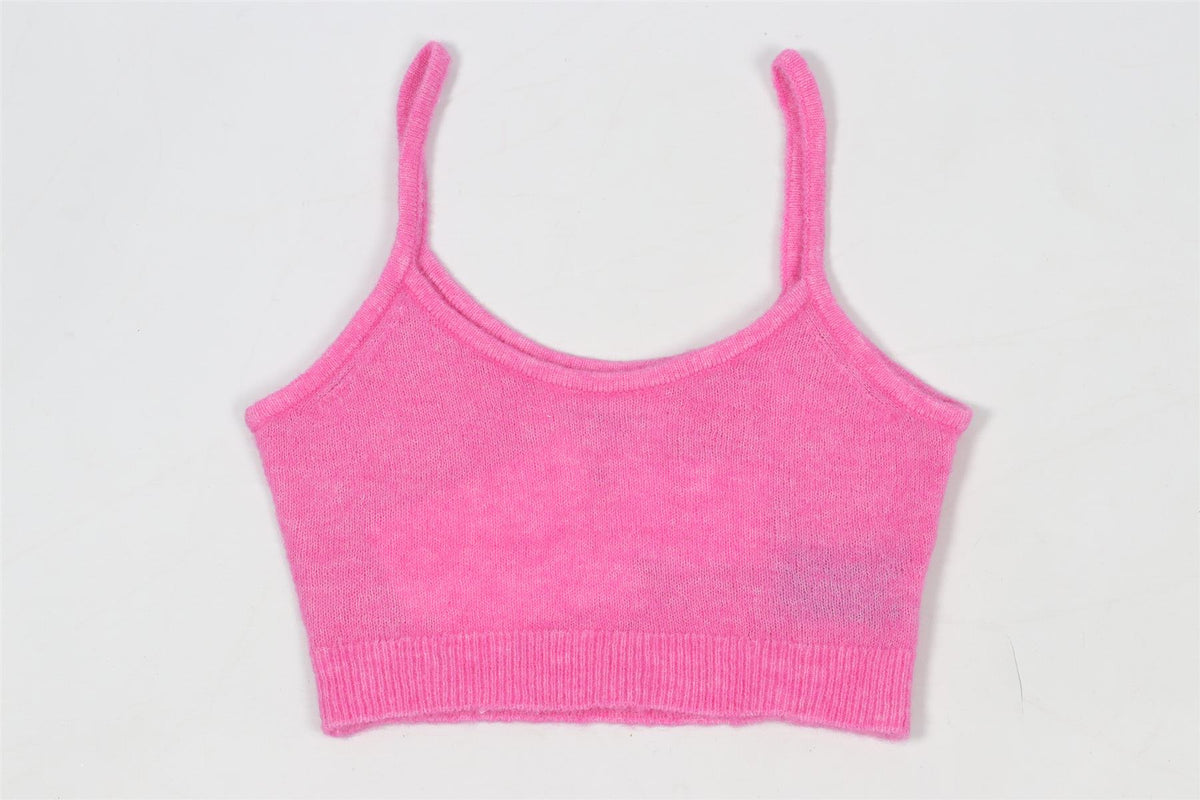 ISABEL MARANT ÉTOILE PINK CROPPED ALPACA BLEND TOP FR 34 UK 6