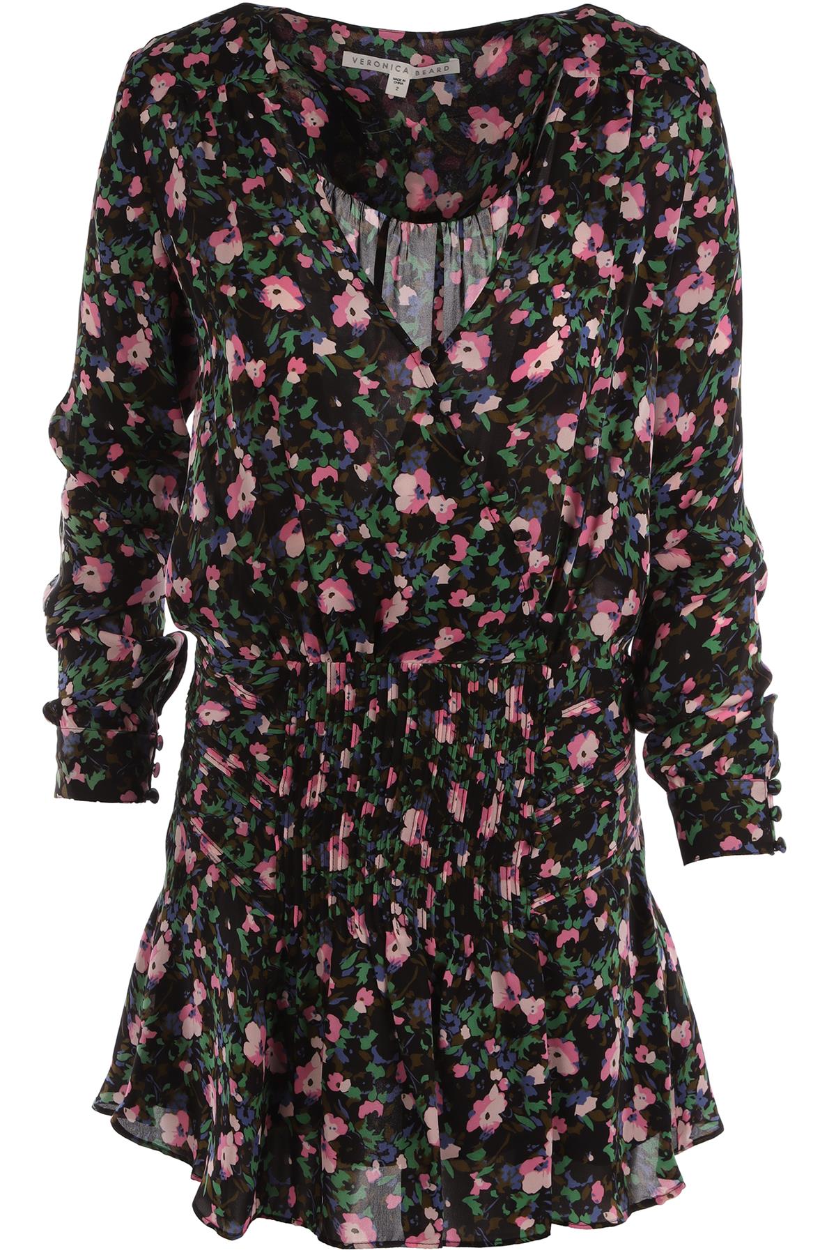 VERONICA BEARD MULTI SILK MINI DRESS US 2