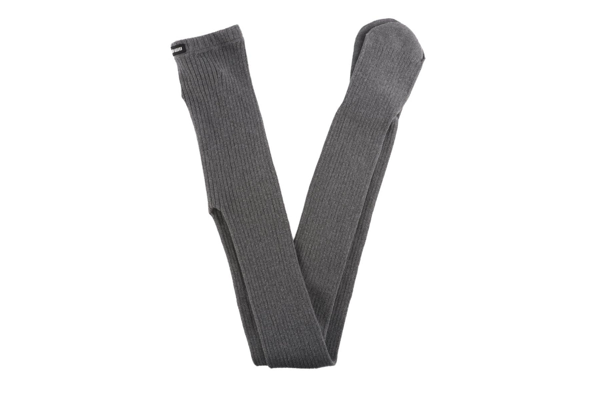 MIU MIU GREY COTTON TIGHTS MEDIUM