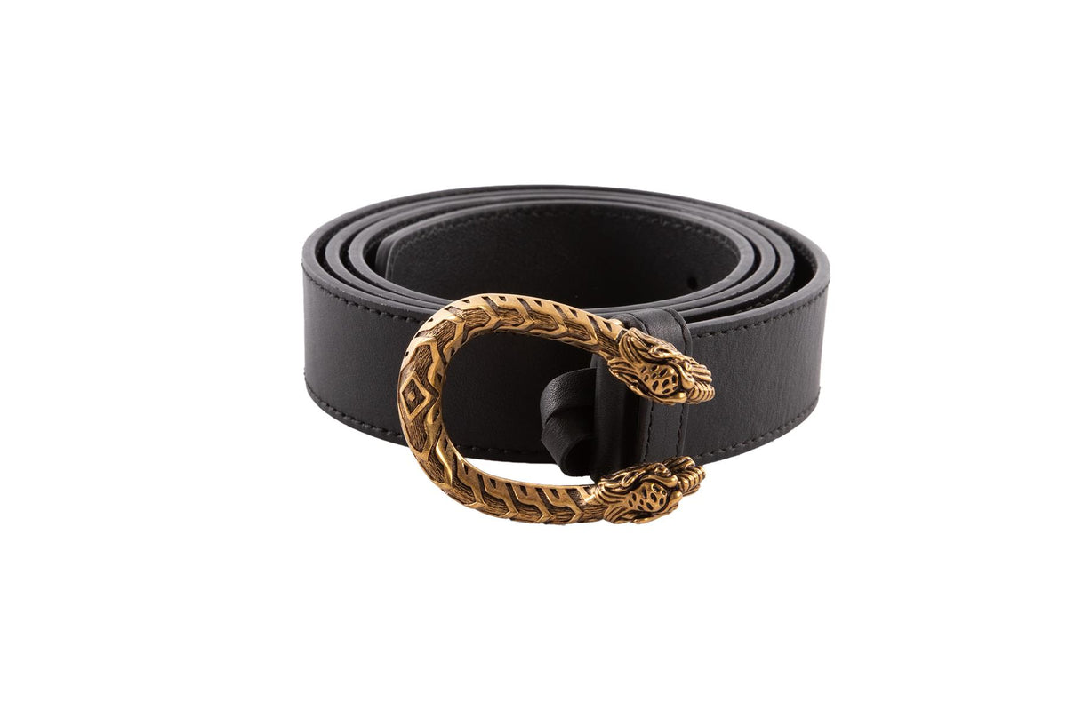GUCCI BLACK DIONYSUS LEATHER BELT 100CM