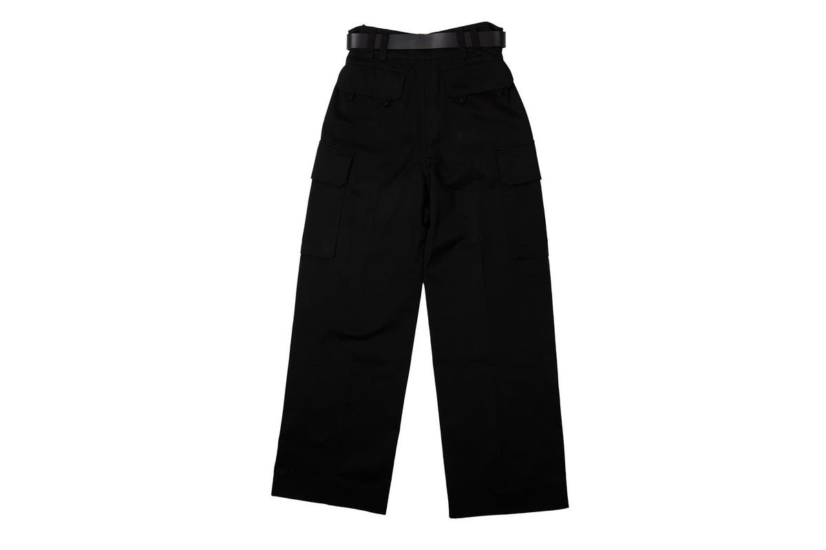 SAINT LAURENT BLACK CASSANDRE COTTON CARGO PANTS FR 36 UK 8