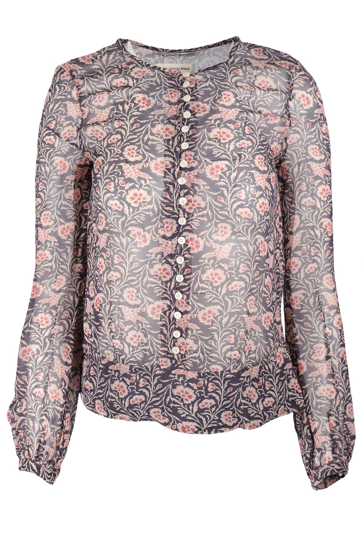 ISABEL MARANT ÉTOILE PURPLE CHIFFON TOP FR 34 UK 6