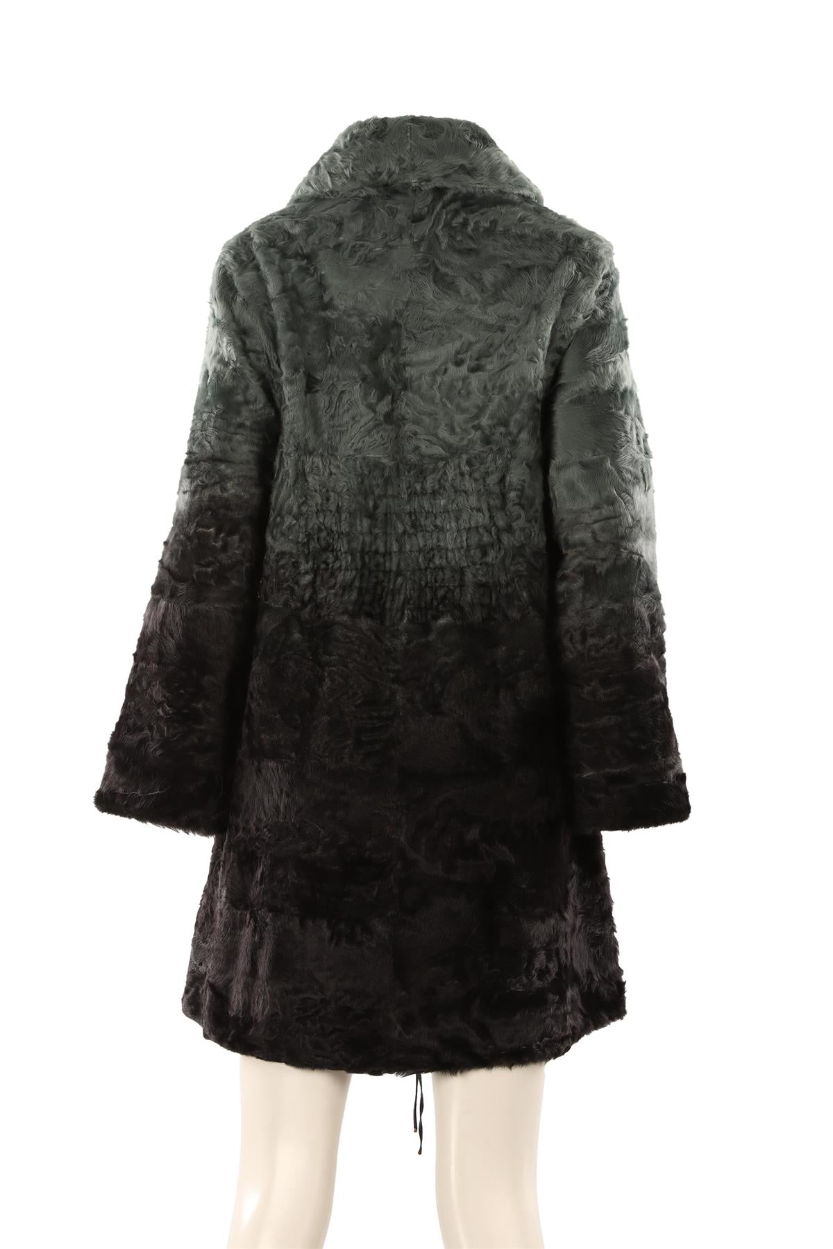 HELEN YARMAK BLUE PERSIAN LAMB COAT IT 44