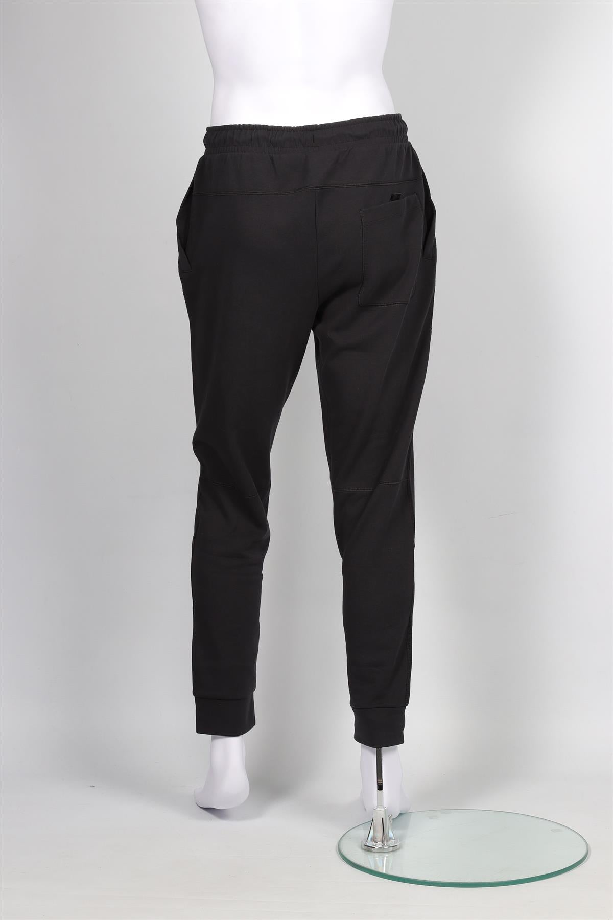 NIKE BLACK MEN'S COTTON TRACK PANTS MEDIUM