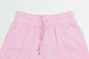 MELISSA ODABASH PINK COTTON SHORTS MEDIUM