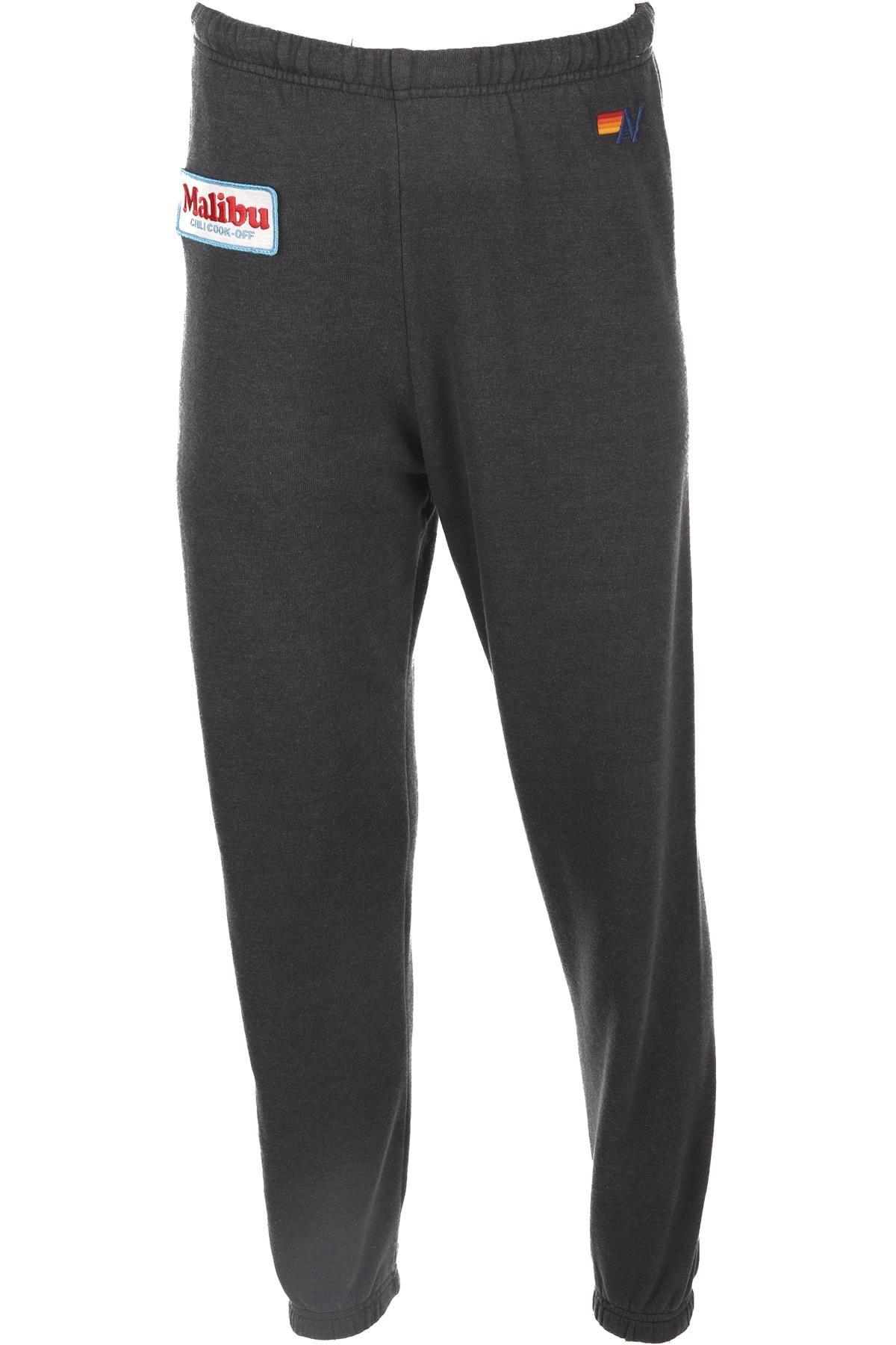 AVIATOR NATION GREY COTTON TRACK PANTS SMALL