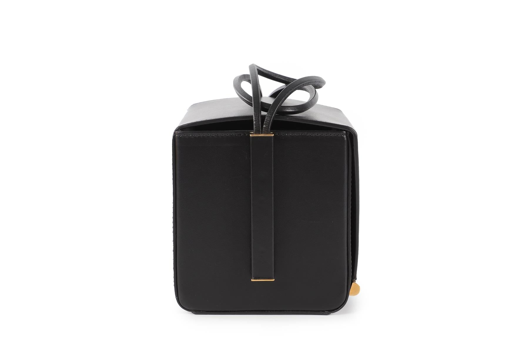ROKSANDA BLACK BOX LEATHER CLUTCH