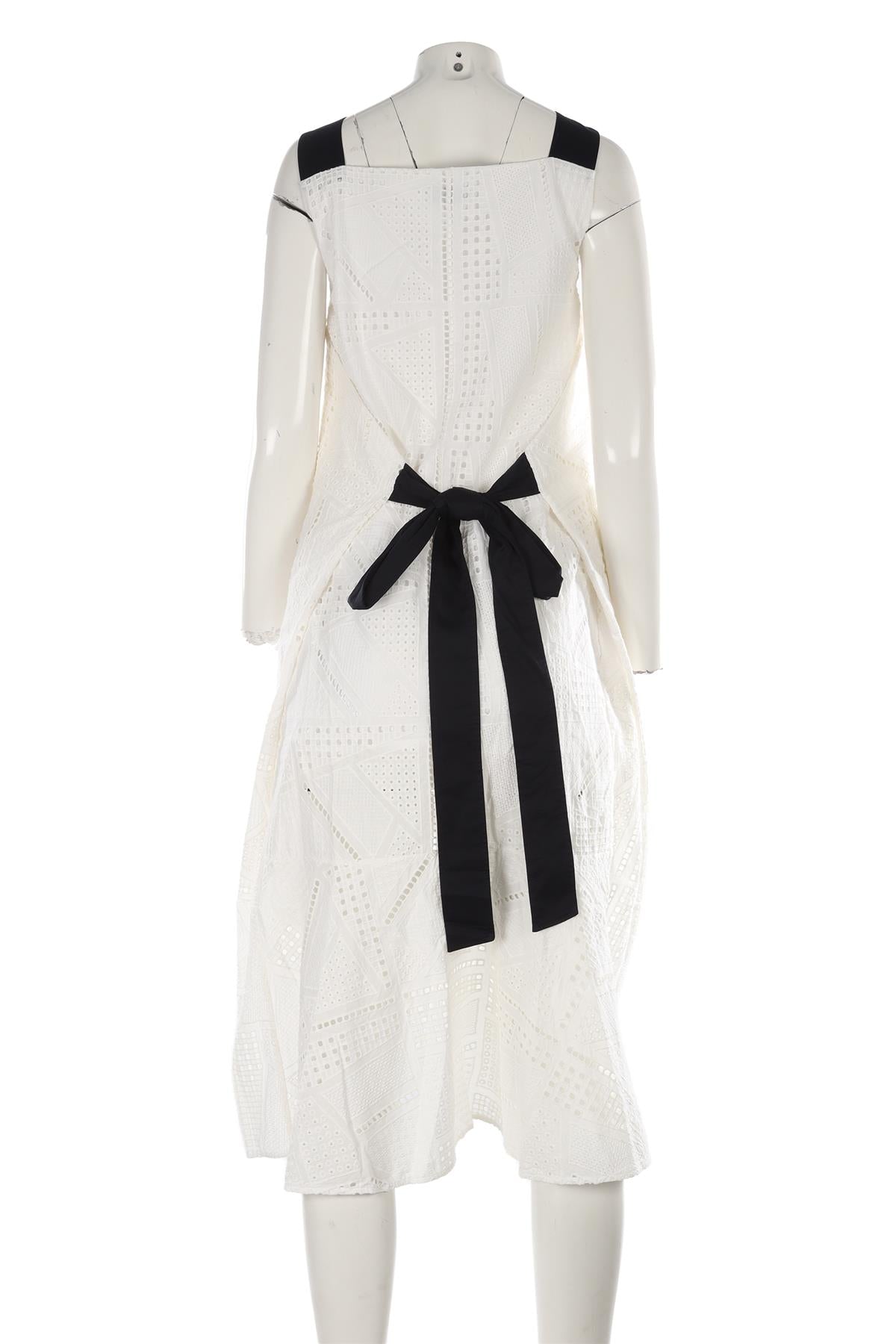 EUDON CHOI WHITE COTTON MAXI DRESS UK 6