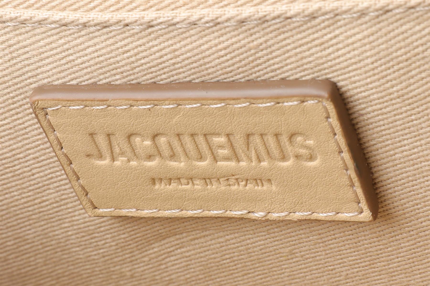 JACQUEMUS WHITE LE SAC RIVIERA LEATHER SHOULDER BAG