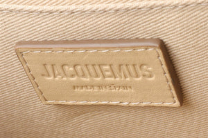 JACQUEMUS WHITE LE SAC RIVIERA LEATHER SHOULDER BAG