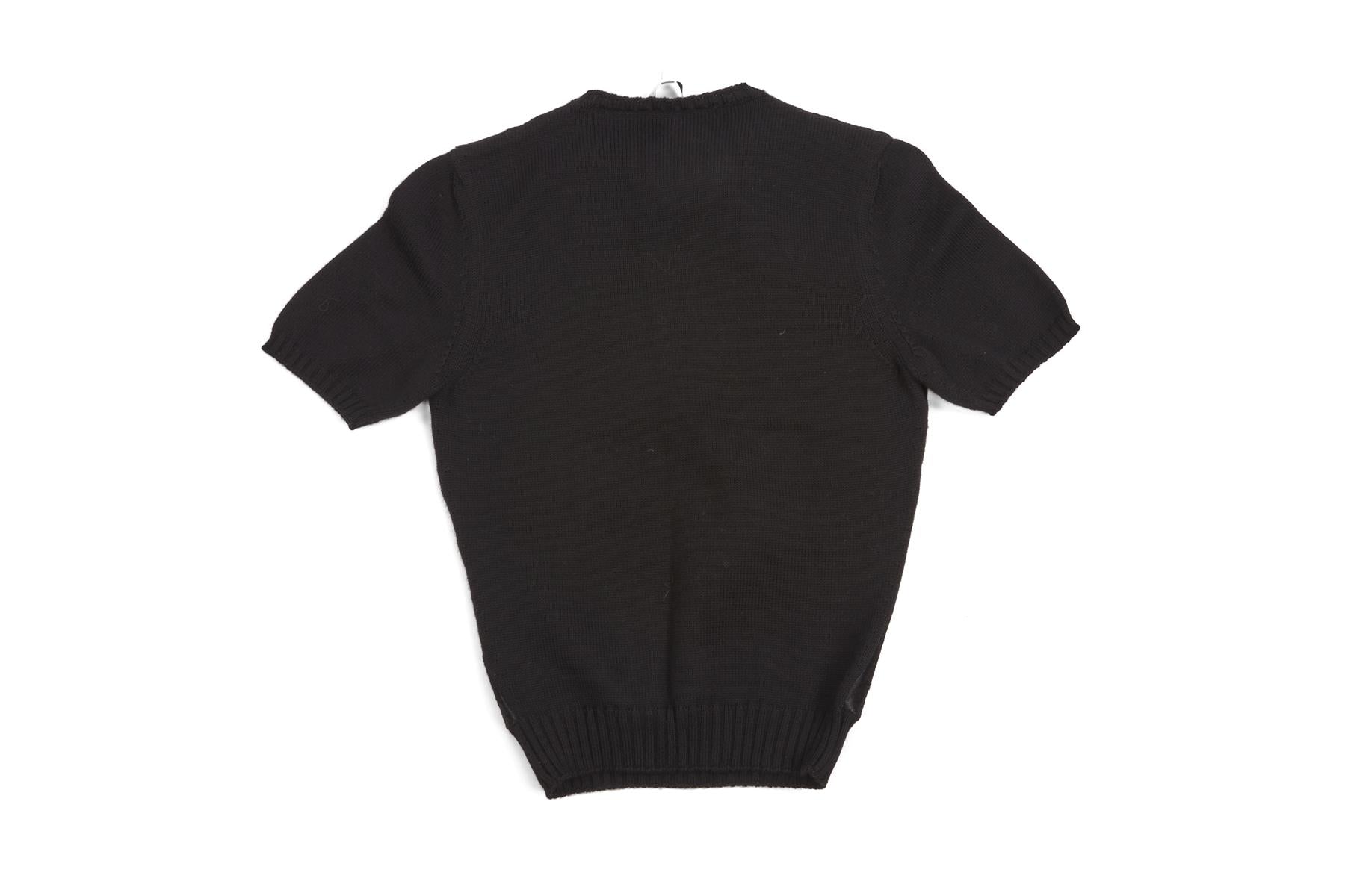 VICTORIA BECKHAM BLACK WOOL SWEATER UK 6