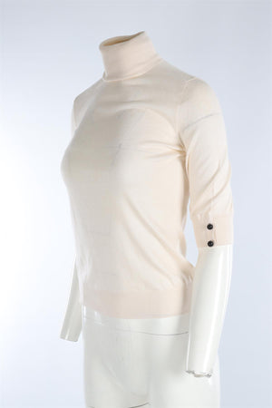 FENDI CREAM CASHMERE TOP IT 40 UK 8