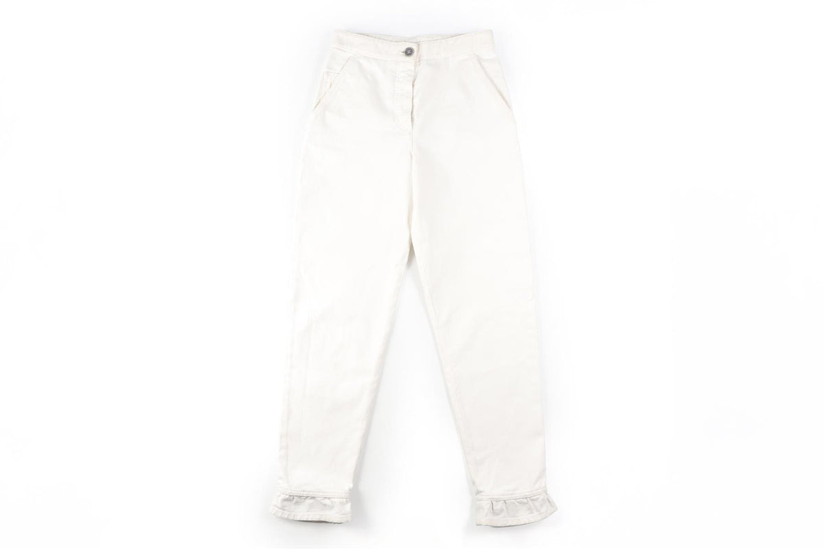 CHANEL WHITE 2022 HIGH RISE TAPERED JEANS FR 36 UK 8