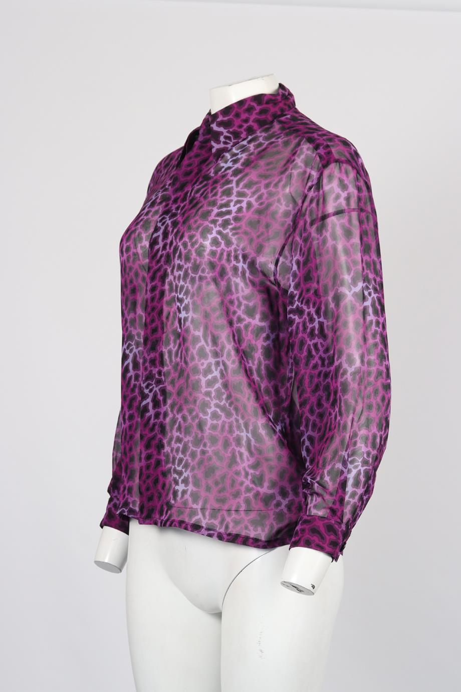GIANNI VERSACE VINTAGE PRINTED SILK SHIRT IT 46 UK 14