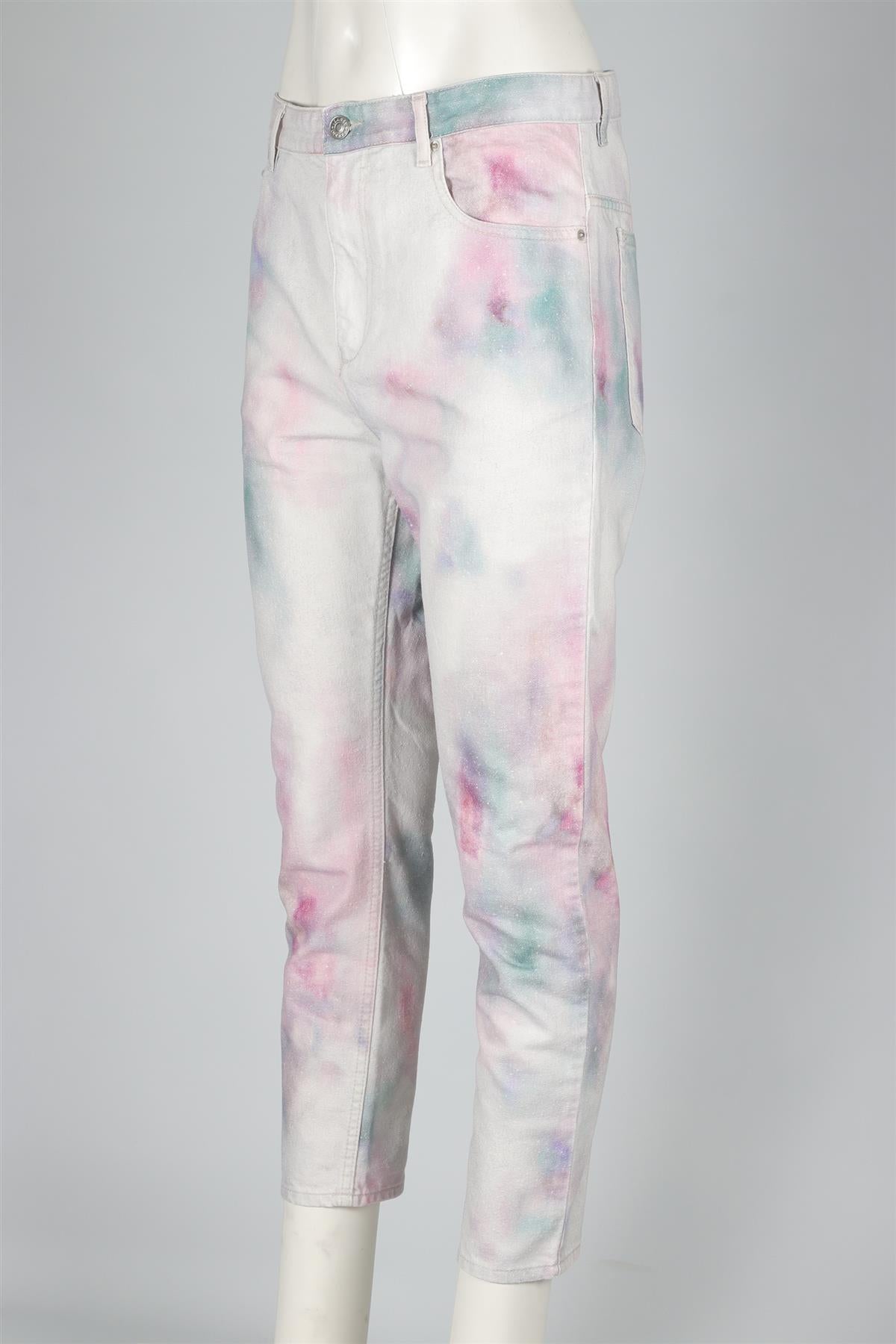 ISABEL MARANT MULTI HIGH RISE TAPERED JEANS FR 38 UK 10