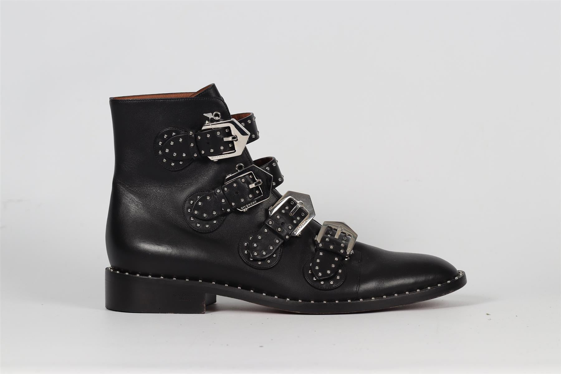 GIVENCHY LEATHER ANKLE BOOTS EU 41 UK 8 US 11