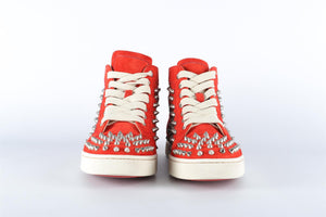 CHRISTIAN LOUBOUTIN RED ST LOUIS SUEDE SNEAKERS EU 36.5 UK 3.5 US 6.5