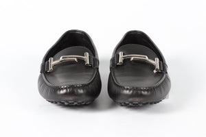 TOD'S BLACK LEATHER LOAFERS EU 39 UK 6 US 9