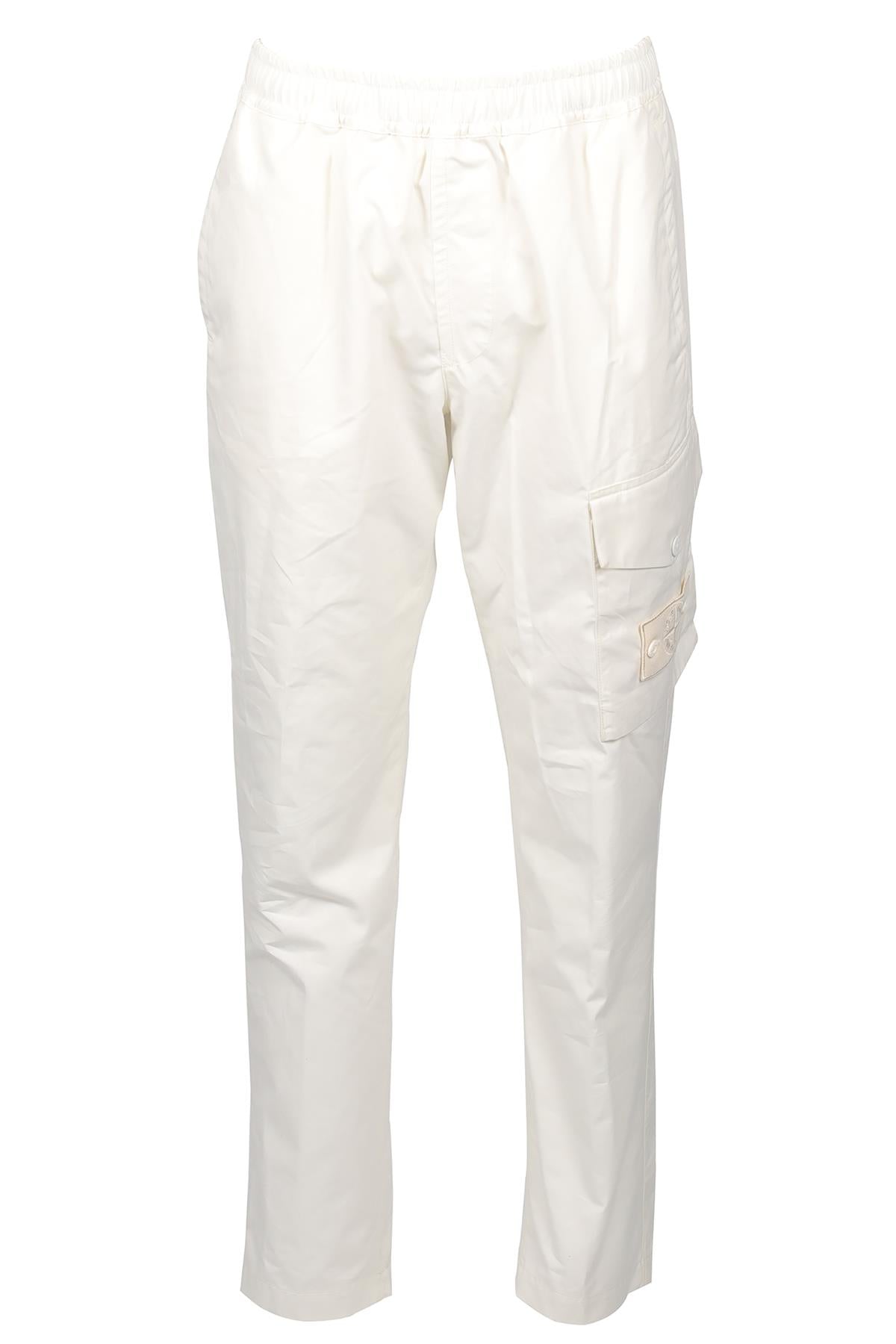 STONE ISLAND WHITE COTTON STRAIGHT LEG PANTS W30 UK 12