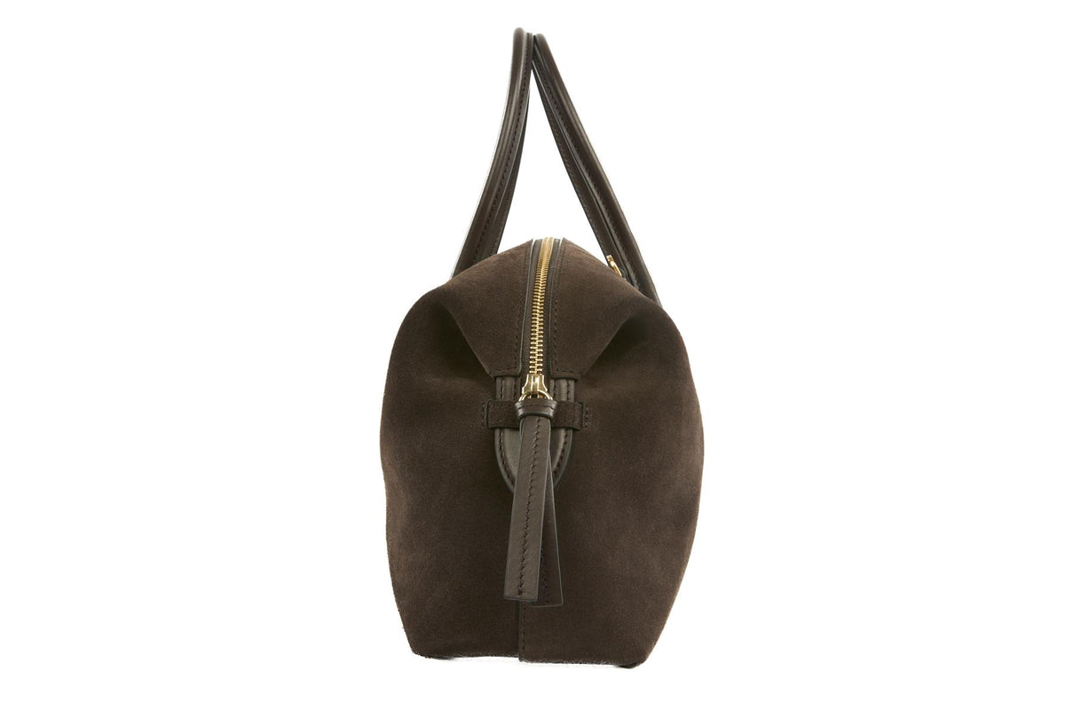 DEMELLIER BROWN THE STOCKHOLM MEDIUM SUEDE TOTE BAG