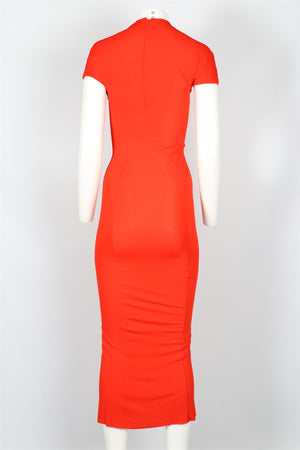 KHAITE RED JERSEY MAXI DRESS XSMALL