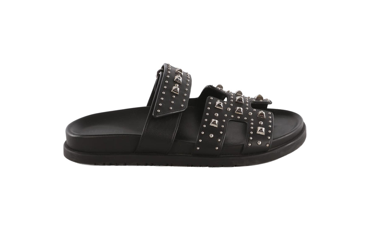 HERMÈS BLACK CHYPRE LEATHER SANDALS EU 36 UK 3 US 6