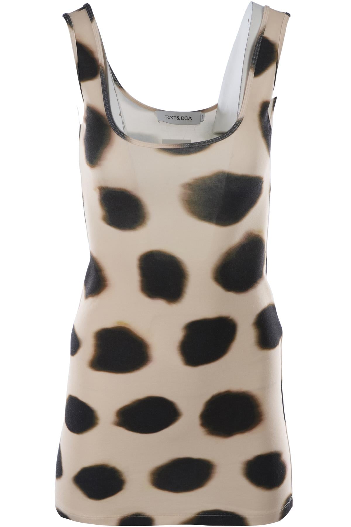 Beige Jersey Mini Dress