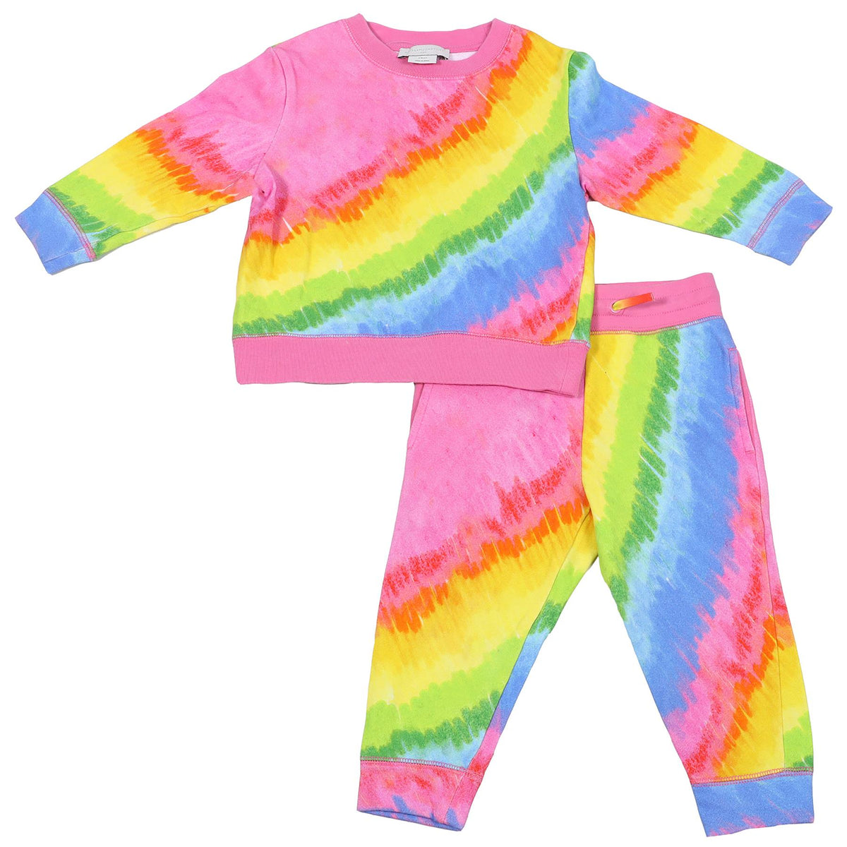 STELLA MCCARTNEY MULTICOLOURED KIDS GIRLS SWEATSHIRT AND PANTS SET 2 YEARS