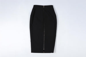 VICTORIA BECKHAM BLACK WOOL MIDI SKIRT UK 6