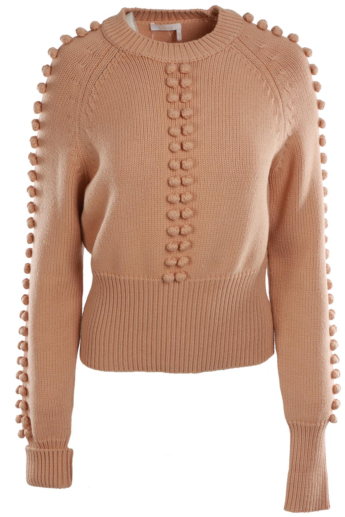CHLOÉ BEIGE WOOL SWEATER SMALL