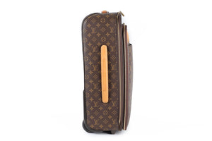 LOUIS VUITTON BROWN 2013 PEGASE LEGERE 55 MONOGRAM COATED CANVAS SUITCASE