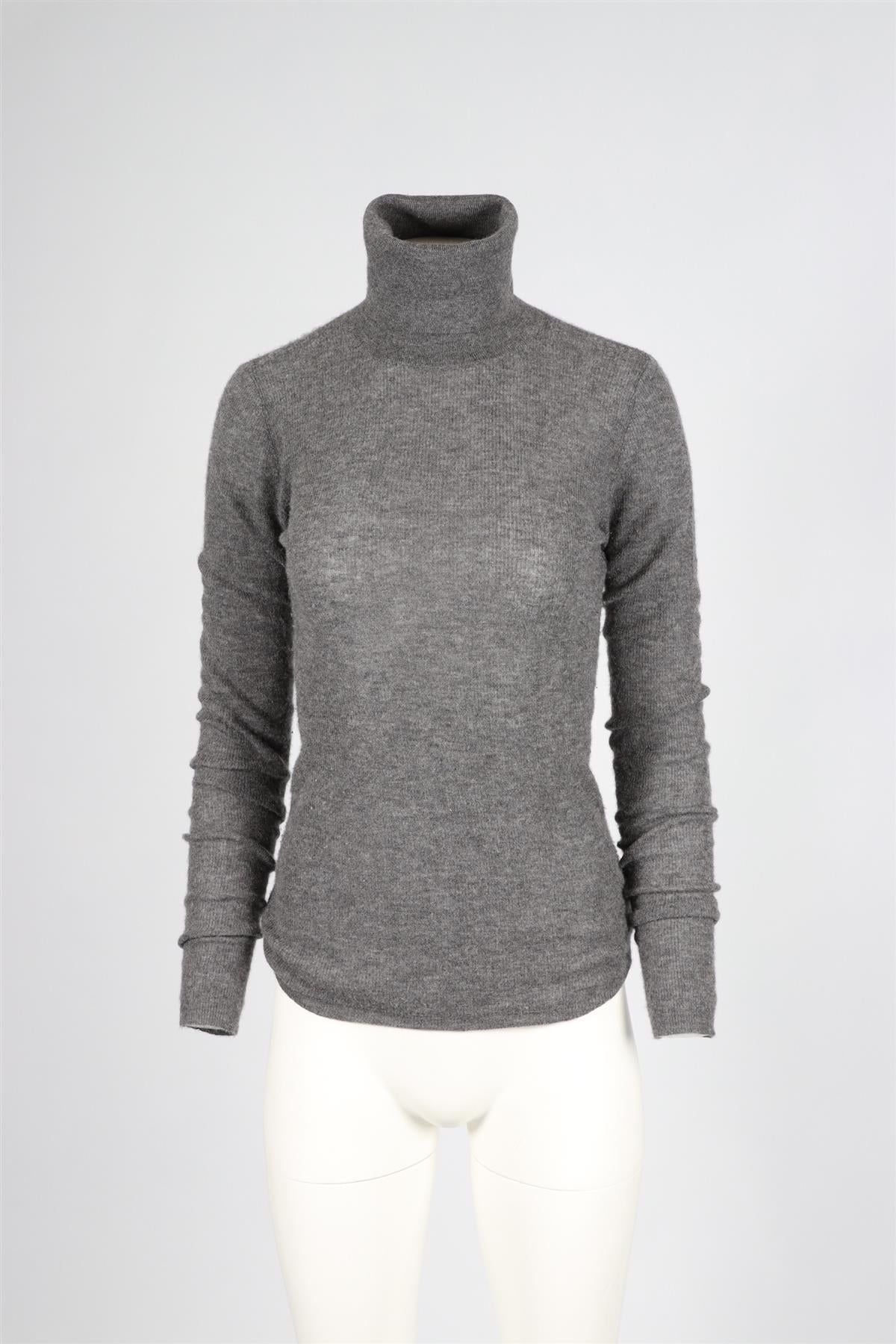 JOSEPH GREY CASHMERE TURTLENECK SWEATER X-LARGE