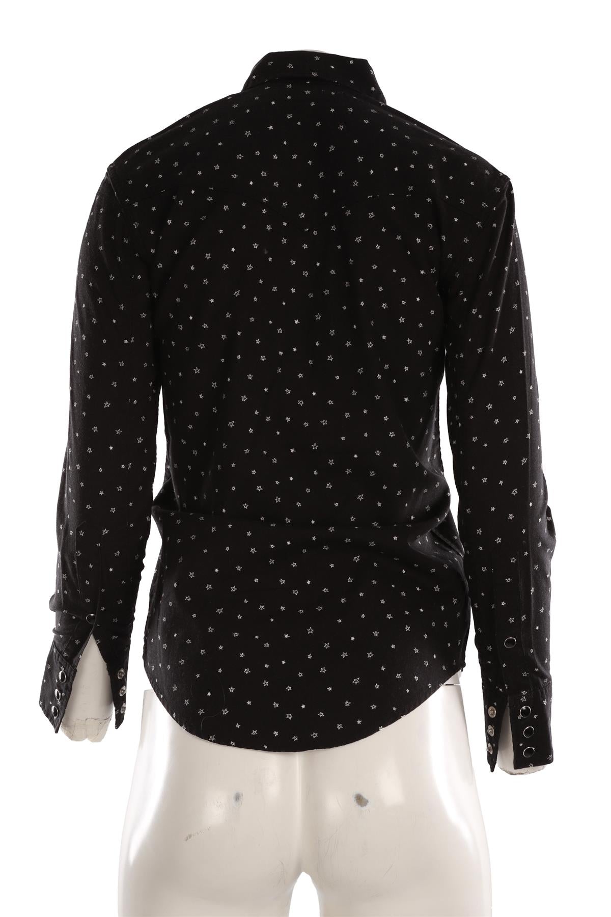 SAINT LAURENT BLACK COTTON SHIRT XSMALL