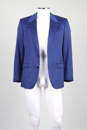 DOLCE & GABBANA BLUE MEN'S CASHMERE BLAZER IT 42 UK 32