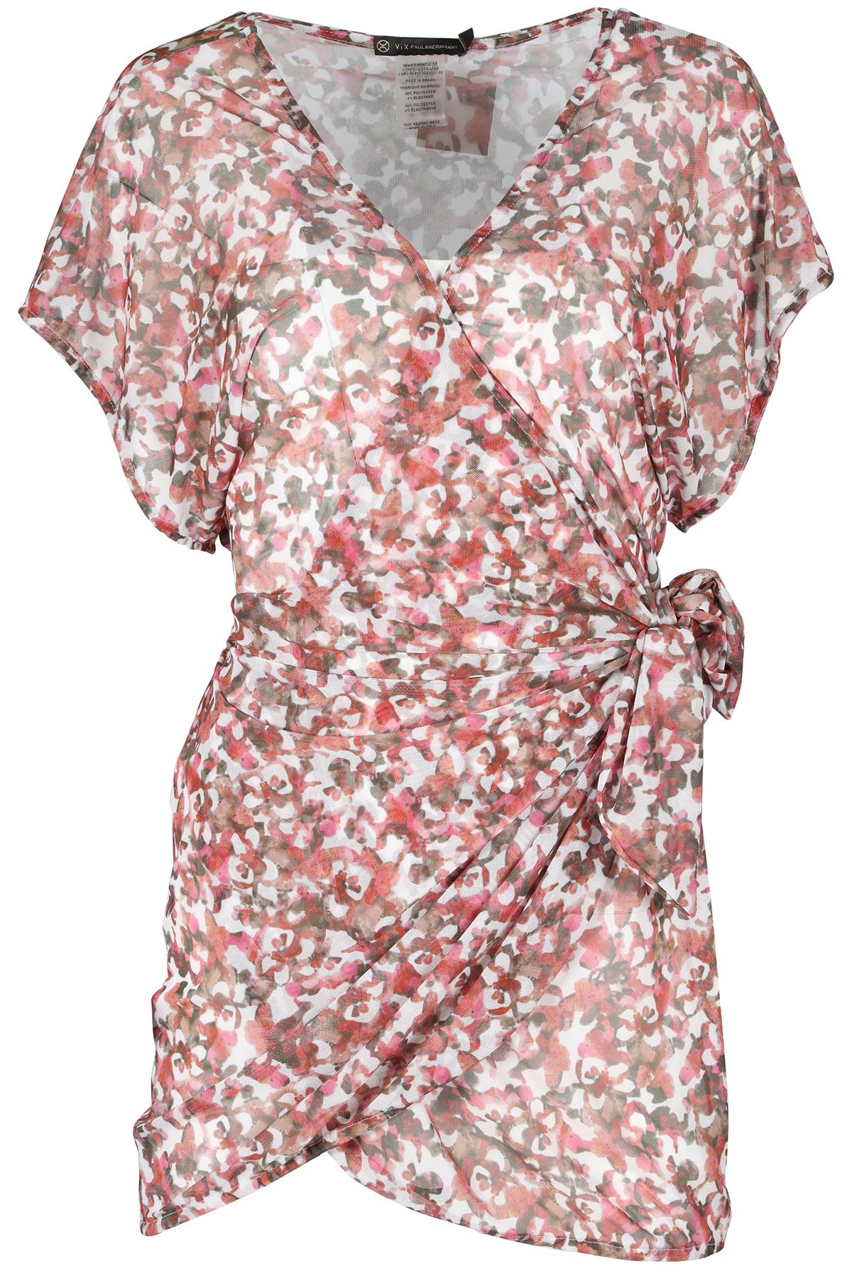 VIX PAULA HERMANNY MULTICOLOURED MESH MINI DRESS MEDIUM