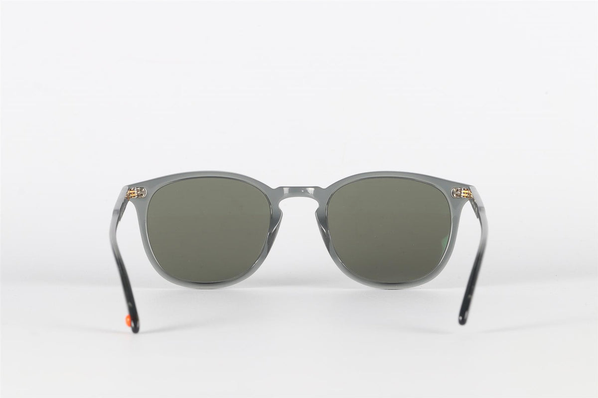 GARRETT LEIGHT GREY SQUARE FRAME ACETATE SUNGLASSES