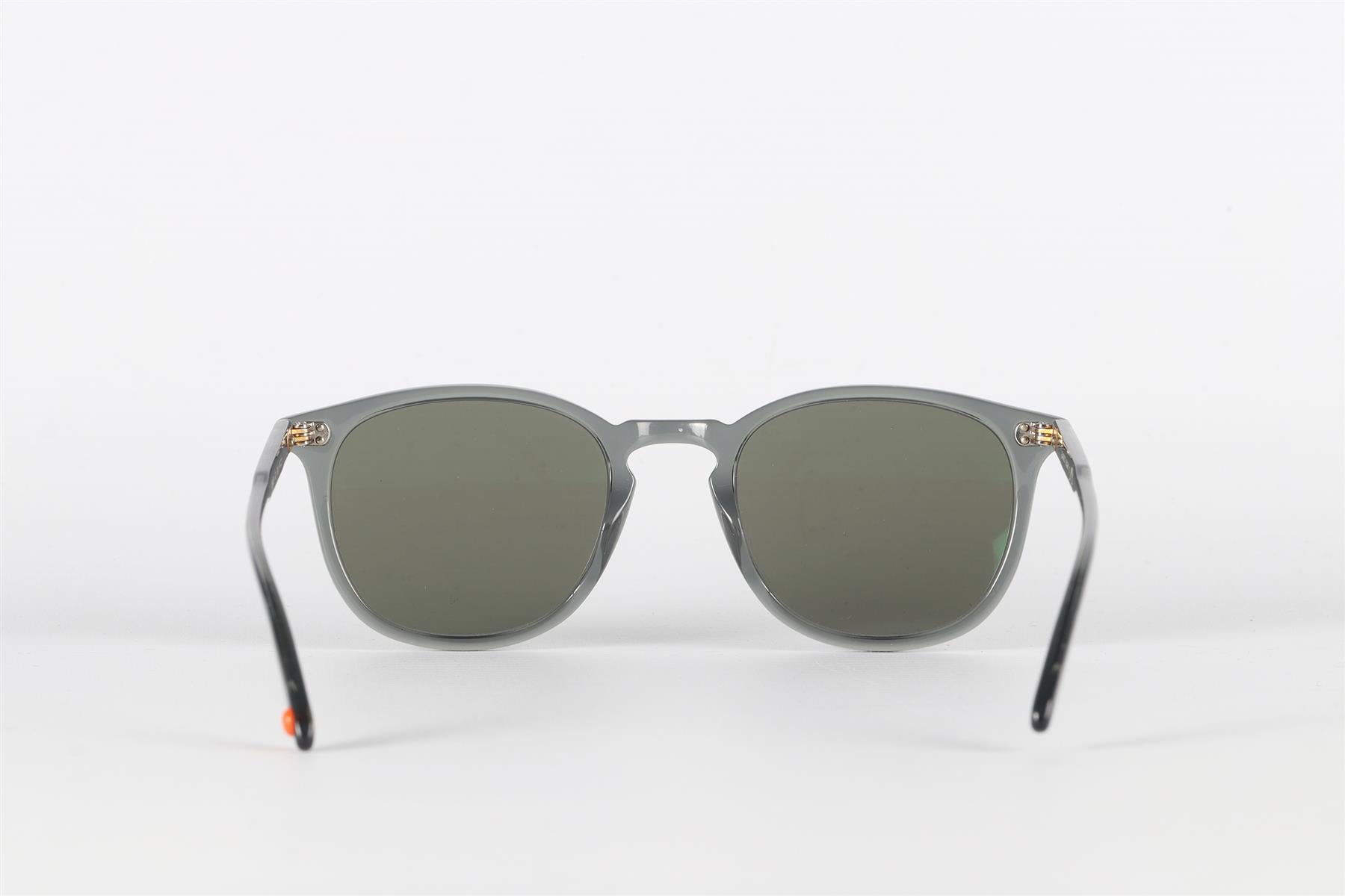 GARRETT LEIGHT GREY SQUARE FRAME ACETATE SUNGLASSES