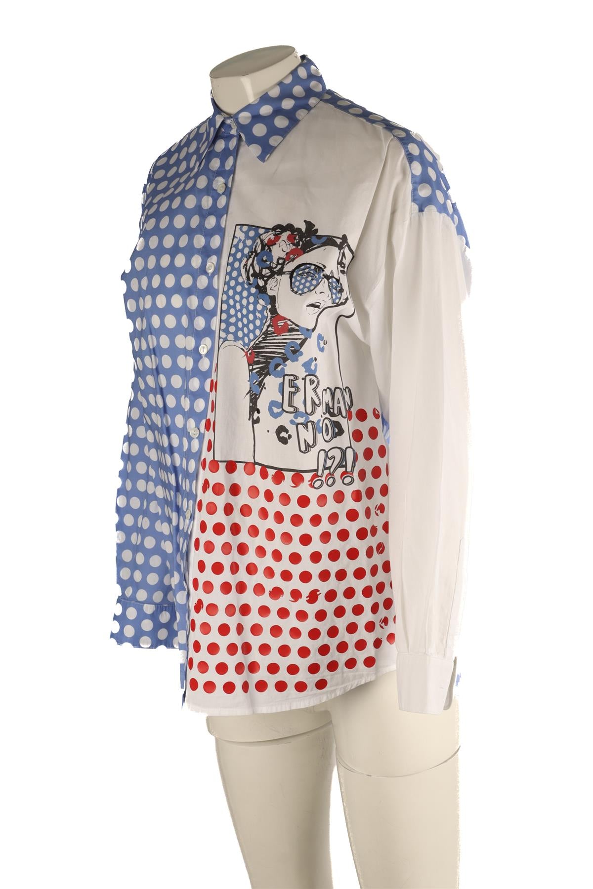 ERMANNO SCERVINO BLUE COTTON SHIRT IT 40 UK 8