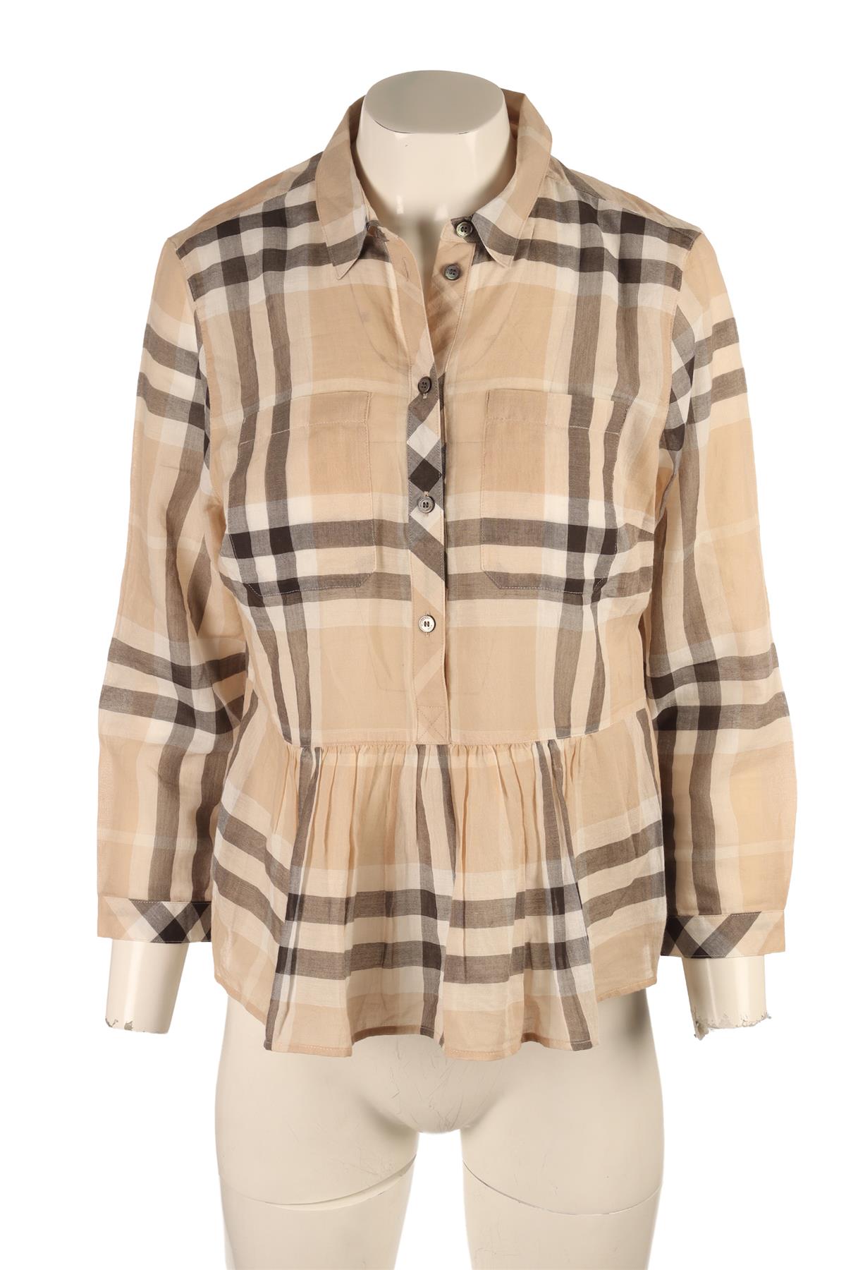 BURBERRY BRIT BEIGE COTTON SHIRT LARGE